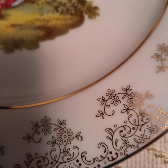 T. Limoges decorative porcelain plate - Picture 6 of 8